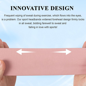 Factory Custom Logo Print Elastic Waterproof High Quality Hair Band Women Men Absorption Sweat Polyester Running Yoga <b>Headbands</b> - Product Image 3