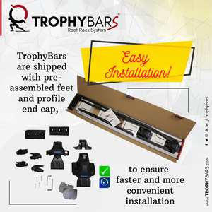 TrophyBars Barres transversales de toit en aluminium anodisé de 120 cm, robustes, porte-bagages pour Honda Civic 4 berline 1987 1991 - Product Image 2