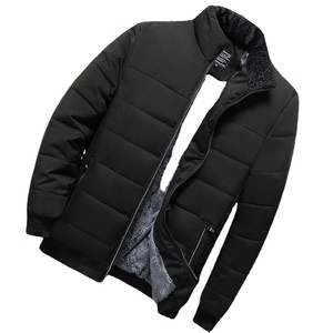 Chaqueta de invierno a la moda para hombre con cuello levantado, Abrigo acolchado de algodón, forro de piel de otoño, patrón de camuflaje, logotipo frontal - Product Image 5