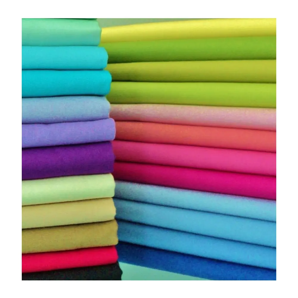 Katı renkler kaplama kumaşlar % 100% pamuk penye kumaş baskılı Anti statik malzeme çevre dostu lüks sürdürülebilir