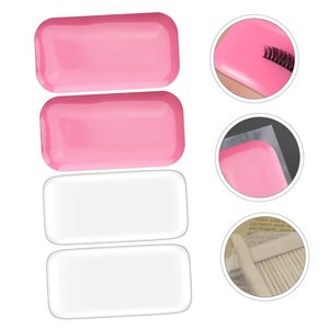 Reusable <b>Silicone</b> Forehead Lash Holder Pad Pink White Stand Eyelash Extension Glue Holder <b>Tool</b> - Product Image 3