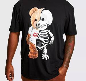 300 GSM surdimensionné hommes T-Shirts bouffée DTG impression poids lourd qualité supérieure col rond Logo personnalisé broderie solide en gros - Product Image 5