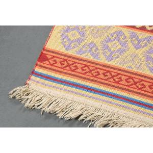 พรมวินเทจขนาดเล็ก 2.6x4.6 ฟุต พรมตุรกี สีแดงน้ำเงิน ลายต้นไม้และพืช พรมขนสัตว์ - Product Image 3