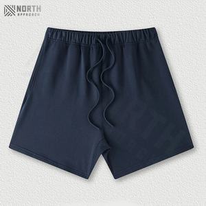 Shorts Vaqueros de Mezclilla Rectos para Hombre, Cintura Media, Estampados, de Algodón, Lavado Claro Azul, Casuales, de Verano - Product Image 4