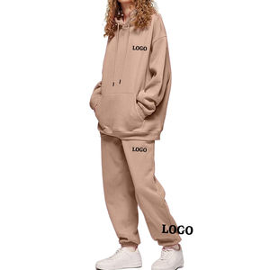 Best High Quality OEM Service Breathable Printed Casual <b>Fleece</b> <b>Women's</b> Tracksuit Hooded Collar Solid <b>Pattern</b> Plus Size Winter - Product Image 2