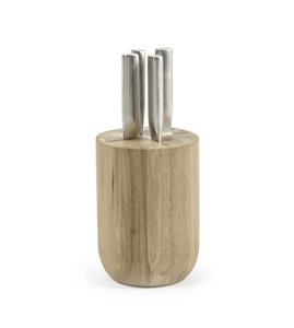 Bloc de couteaux en bois de cuisine de qualité admirable Support de couteaux en bois d'acacia bien choisi avec aiguiseur à un prix acceptable - Product Image 1