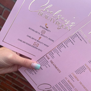 Tarjeta de invitación personalizada lista de precios imprimible impermeable resistente al aceite lista de precios de papel para su tienda de instrucciones de negocios - Product Image 6