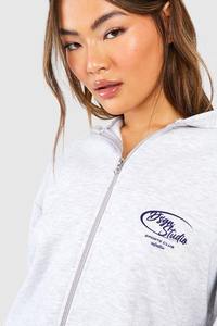 Streetwear urbain Ensemble de survêtements d'hiver pour femmes Sweat à capuche zippé surdimensionné Deux pièces Logo personnalisé Tenue de jogging OEM Fashion Wear 100% - Product Image 4