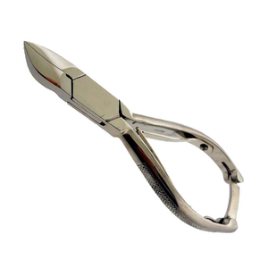 Venta al por mayor directo de fábrica profesional alto logotipo personalizado plata Acero inoxidable cutícula pinza para uñas para el dedo uñas gruesas anchas - Product Image 1