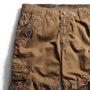 กางเกงขาสั้นผู้ชายกางเกงยีนส์ขาสั้นผ้าฝ้ายมีกระเป๋าหลายกระเป๋าสำหรับฤดูร้อนกางเกงขาสั้นผู้ชายแบบลำลองมีกระเป๋า6กระเป๋า - Product Image 2