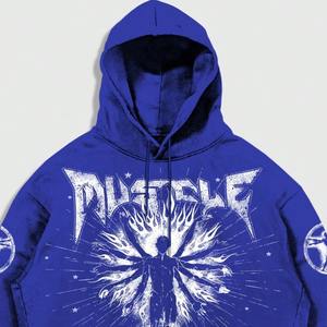 Sweats à capuche surdimensionnés de haute qualité pour hommes 100% coton avec impression DTG cordon de serrage à manches longues et bases de lavage à sec coton mélangé - Product Image 3