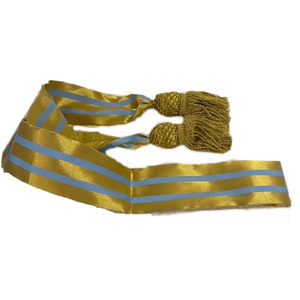 สายคาดเอวทำจากลวดทองแท่งมีพู่ทำจากผ้าไมลาร์คาดเอวสำหรับพิธีการเข็มขัดผ้าซับลิเมชันคุณภาพสูง - Product Image 4