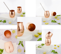 Koi article de vente chaud 400ml Top tendance verre de cuivre pour boire de l'eau en métal gobelet cuivre martelé lunettes maison mariage utilisé