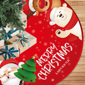 Falda para árbol de Navidad, tejido suave y acogedor, base redonda para decoración de árbol de Navidad, cubierta para interiores, accesorio festivo para el hogar - Product Image 1