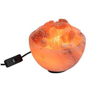 Cuenco de Sal del Himalaya Orgánico Tallado a Mano con Diseño Elegante con Tema Floral NSLT - Product Image 6