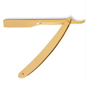 Maquinilla de afeitar de borde recto de grado industrial Mango plegable de acero inoxidable dorado de alta calidad para esquilar - Product Image 4