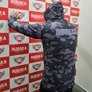 Sweat à capuche de pêche pour homme grande taille, logo personnalisé, couleur personnalisée, spandex/polyester, anti-UV 50+, séchage rapide, manches longues, jersey - Product Image 5