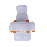 Vanne à boisseau sphérique manuelle A M Smart Exim 4 pouces résistante aux acides, en plastique, type à douille de levage, à bride PP, pour utilisation sous-marine, OEM, jusqu'à 80°C