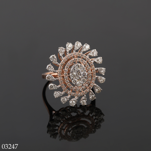 แหวนเพชร D'VINS JEWELS ทองคำแท้ 14K ชุบทองคำชมพู เพชรทรงกลมเจียระไนแบบบริลเลียนท์ สำหรับผู้หญิง เหมาะสำหรับเป็นของขวัญหมั้นและงานแต่งงาน - Product Image 6