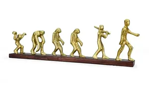 Historia creativa de la obra de exhibición decorativa humana Tronco de madera de metal de lujo Adorno de Arte Moderno - Product Image 5