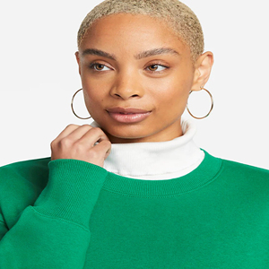 เสื้อกันหนาวผู้หญิงสีกากีสีเขียว,ข้อมือยางและชายเสื้อถักคอตตอน80% โพลีเอสเตอร์รีไซเคิล20% - Product Image 3