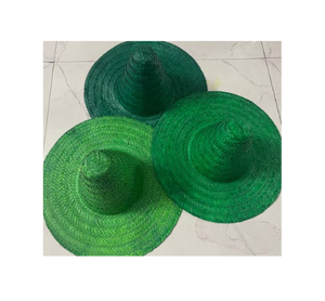 Mexicain tissé Hawaii moyen décoratif mode caractéristiques nationales arc-en-ciel Bobble chapeau de paille - Product Image 1