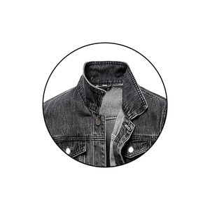 Chaqueta vaquera informal para hombre, chaqueta vaquera de un solo pecho con solapa de Color sólido, chaqueta para hombre de calidad ajustada de otoño para hombre con color personalizado - Product Image 6