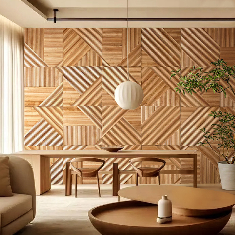 Factory Direct Sale Solid Rubberwood Wall