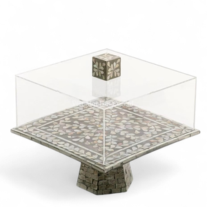 Support à gâteau en nacre non toxique et écologique pour l'Aïd et le Ramadan, idéal pour la présentation de desserts et la décoration de table festive – Vietnam - Product Image 2