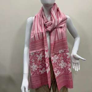 Dupatta en coton imprimé ethnique pour femmes, étole d'été, dupatta indien fait à la main, étole imprimée, écharpe en coton pour femmes, châle dupatta - Product Image 2