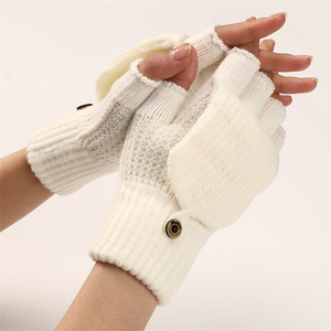 Guantes de Punto para Otoño e Invierno, Mitones Cálidos con Dedos Completos, Guantes Abiertos para Adultos, Ciclismo al Aire Libre, Deportes, Transpirables - Product Image 3