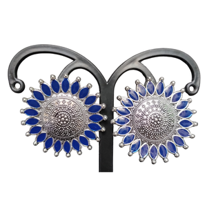 Conjunto de pendientes de proveedores al por mayor con pendientes de moda chapados en plata, joyería para mujer, ropa de exportadores indios - Product Image 1