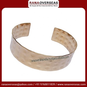 Handmade Hammered Brass <b>Bracelet</b> <b>Adjustable</b> Open Cuff <b>Bracelet</b> for Men Women Textured Stylish Jewelry - Product Image 5