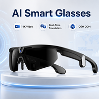 Lunettes Intelligentes IA avec Caméra, Enregistrement Vidéo 1080P, Traduction en Temps Réel pour Appels, Étanchéité IP66, Fabricant OEM ODM