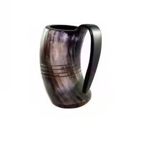 Mug en corne naturelle, vaisselle unique et durable pour les fêtes par crescent crafts - Product Image 2
