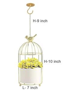 Maceta Colgante Moderna de Metal Rosa para Decoración Elegante de Interiores con Plantas Verdes y Exhibición Vertical de Plantas desde India - Product Image 5