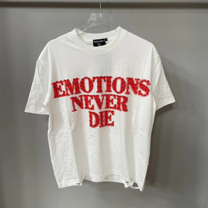 MIXED EMOTION แบรนด์แฟชั่นอเมริกัน เสื้อยืดแขนสั้นลายเพชร เสื้อผ้าคุณภาพสูงขายส่ง - Product Image 1