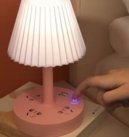 Lampe de table de chevet LED design champignon moderne Base de charge USB E26 Éclairage de maison multifonctionnel Décoration de lecture Alimentation électrique