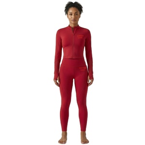 Top Selling High Quality Long Sleeve Zip Up Jacket <b>Running</b> Zip Up Jacket Fitness High Waist legging Two Pieces Yoga Set - Product Image 2