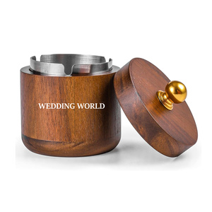 Cenicero de madera de lujo Forma cuadrada Hotel y Barware Cenicero de mesa Calidad Premium Nuevo Cenicero de madera - Product Image 6