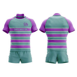 Venta al por mayor mejor conjunto de uniformes de rugby cómodo transpirable de secado rápido sublimado uniforme de rugby con logotipo personalizado y diseño - Product Image 2
