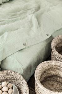 Juego de funda nórdica de algodón orgánico 100% bohemio verde salvia, 2 fundas de almohada, edredón con botones, edredón lavado a la piedra, doble suave para hoteles en casa - Product Image 3