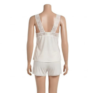 Breathable Lace Cotton <b>Bamboo</b> <b>Fiber</b> Womens Sleepwear Soft Lightweight Comfortable Nightwear Home Wear Adult Lounge Clothing - Product Image 4