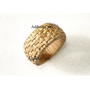 Style de luxe tissé à la main en osier forme ronde anneau de serviette accessoires de Table fêtes mariage décor Design Unique anneau de serviette en rotin - Product Image 5