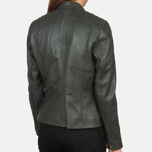 Veste en cuir pour femme à séchage rapide de meilleure qualité pour l'automne et l'hiver Traitement tricoté respirant - Product Image 4