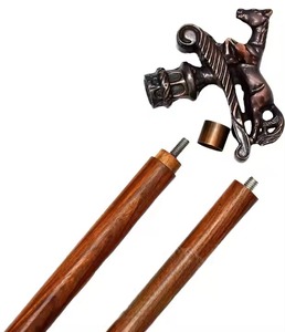 Bastón de Latón para Coleccionistas de Artesanías HMA con Diseño Moderno y Ligero, Eje de Madera, Ajustable en 2 Secciones - Product Image 5