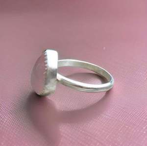 Handmade 925 Sterling Silver Eternity Vermeil <b>Ring</b> Unique Classic Design Pear Cut Natural <b>Rose</b> <b>Quartz</b> Gemstone for Weddings - Product Image 2