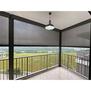 Su misura impermeabile Anyti-UV avvolgibili Roman esterni parasole Zip schermo per giardino - Product Image 4