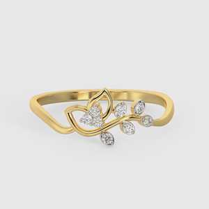 Anillo de oro de lujo con pétalos de diamante de circón cortado, joyería fina elegante, accesorio de moda para mujer, chapado en rodio, perfecto para fiesta - Product Image 1