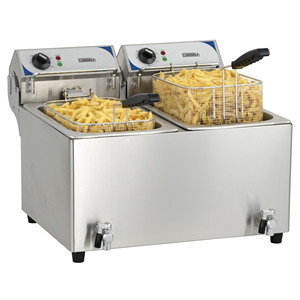 Freidora Eléctrica Doble de 10L con Función de Drenaje de Aceite - Product Image 1
